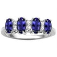 thumbnail image 2 of Tommaso Design� Oval 5x3mm Genuine 4 Stone Iolite Ring, 2 of 9