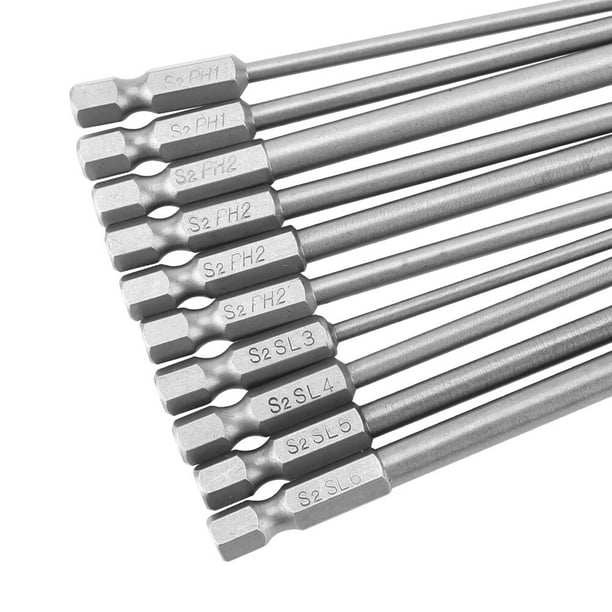 Juego de Puntas de Destornillador Jadeshay de Acero S2 de 10 Piezas Con Magnetismo PH1 PH2