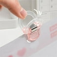 thumbnail image 4 of KCAHPAN Horseshoe Shape Paper Clip for Kitchen Office 28x28mm Clear Colored File Clip, 4 of 17