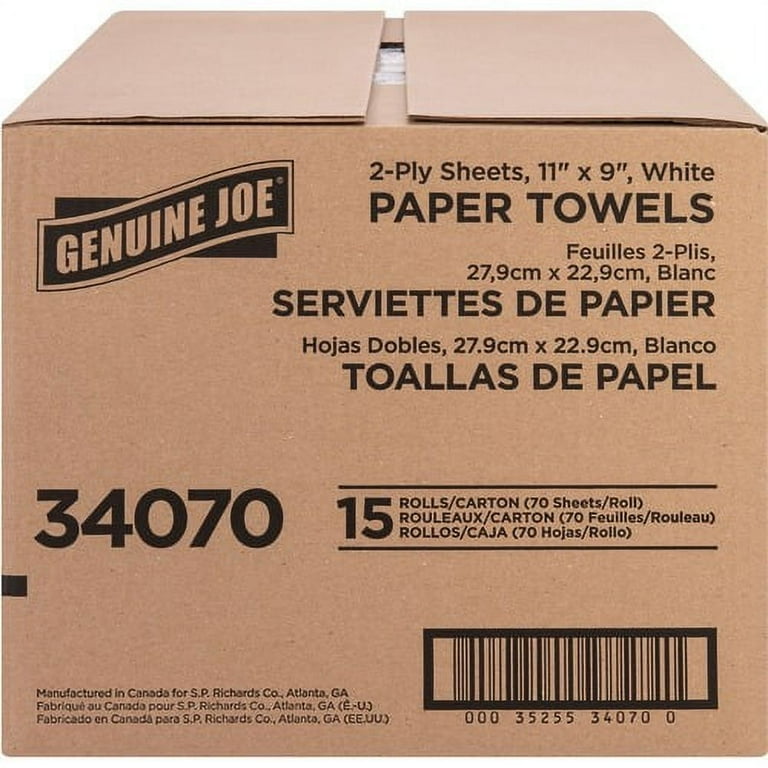 Genuine Joe 2-ply Paper Towel Rolls - 2 Ply - 9 Genuine Joe 2-ply Paper Towel Rolls - 2 Ply - 9