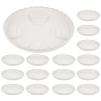 HONITANO 20Pcs Planter Plate For Outdoor Plants 14x14x0.6In White