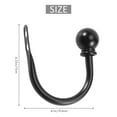 thumbnail image 4 of Set of 2 Metal Decorative Curtain Hold Backs, Wall Mounted Window Drapery Tiebacks for Bedroom, Livingroom, Office Come with Screws, Black, 4 of 8