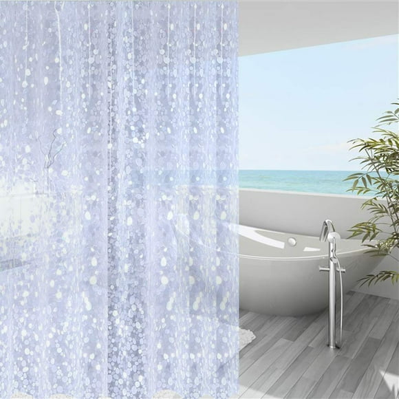WellColor Doublure de Rideau de Douche 36x72 Pouces, Ensemble de Rideaux de Douche en Plastique Translucide 3D pour Salle de Bain, Imprimé Galets, Vinyle, Taille Stand