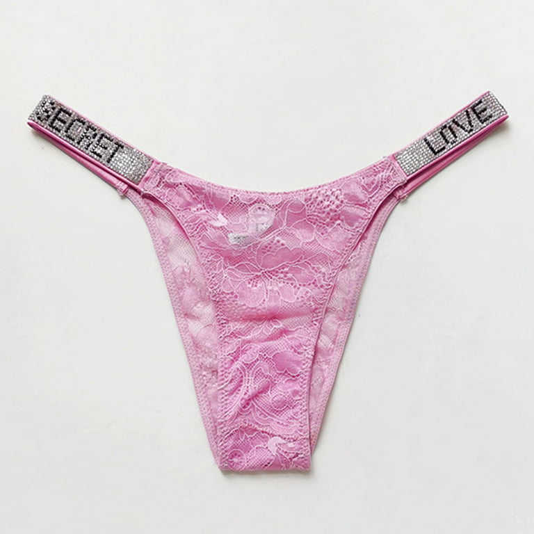 Buy Glus Women No Show Women Thong Panties for Everyday Wearing Solution of Panty  Lines Under Fitted Outfits, Color- Pink (Small) at