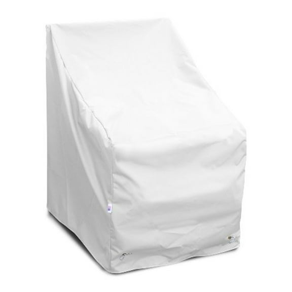 KoverRoos 12250 Weathermax High Back Chair Cover, White - 29 W x 31 D x 36 H in.
