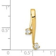 thumbnail image 4 of 14K Yellow Gold Charm Pendant Slide Diamond Round 26 mm 8, 4 of 4