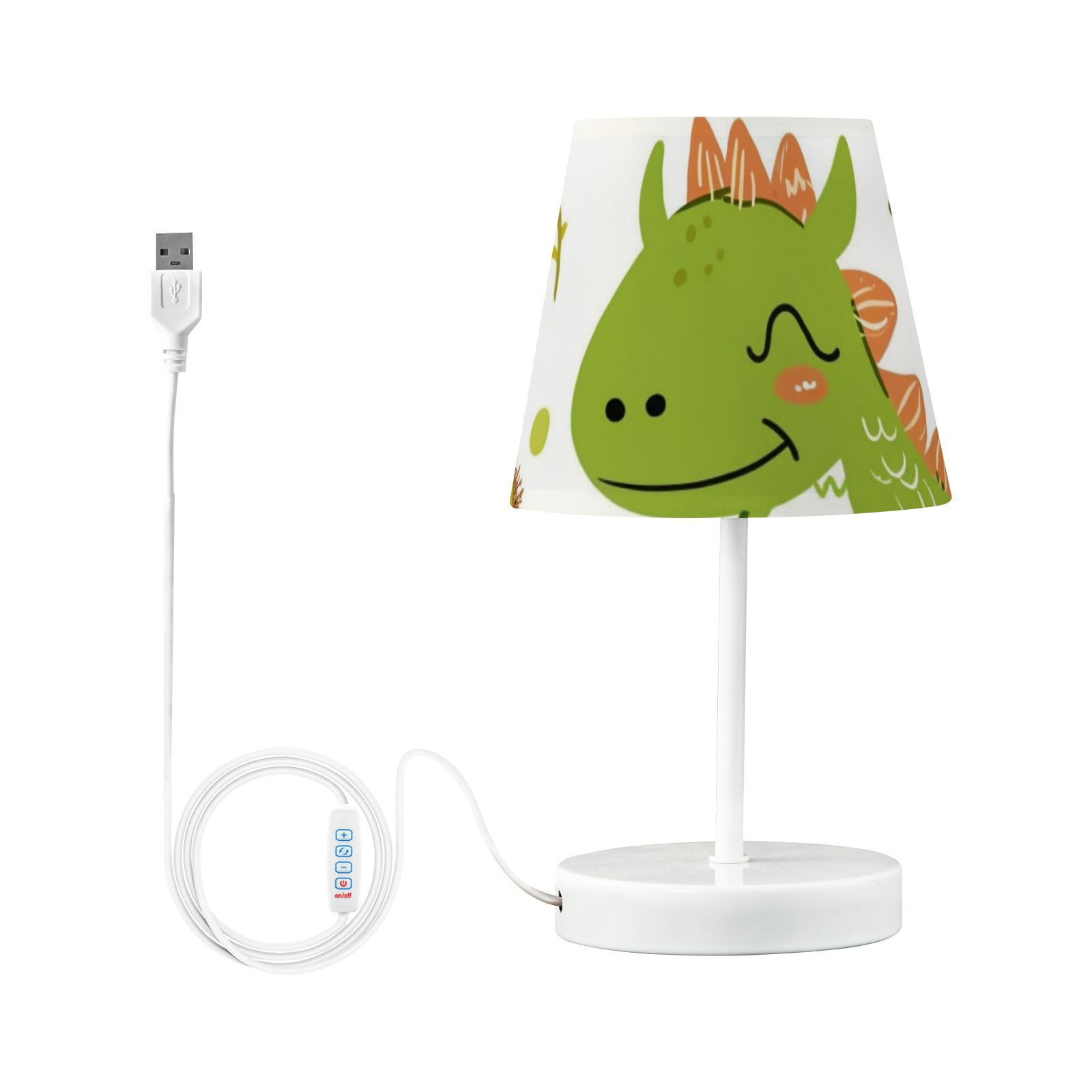 Dinosaur and Kiwi LED Desk Lamp Table Lamp USB Bedside Nightstand Small Lamp for Bedroom Living Room Kids Room
