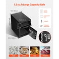 thumbnail image 3 of KFFKFF 1.2 Cubic Feet Drop Safe, Large Capacity Front Drop Slot Safe Box with Digital Keypad, Heavy Duty 2 Tiers Cash Depository Box with Spare Keys, Black, 3 of 9