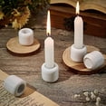 thumbnail image 5 of 5Pcs White Porcelain Candle Holder Mini Ritual Candles Holder Cup Candlestick Column for Casting Chimes Rituals Candle Lighting Interior Decoration, 5 of 7