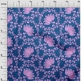 thumbnail image 3 of oneOone Cotton Silk Blue Fabric Asian Block Craft Projects Decor Fabric Printed By The Yard 42 Inch Wide, 3 of 4