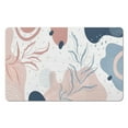 thumbnail image 1 of Chic Washable Pink Boho Bathroom Rugs, Non-Slip 20x32 inch Bath Mat - Abstract Plant Design for Aesthetic Appeal!, 1 of 5