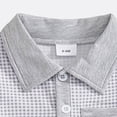 thumbnail image 6 of Splozh Boy Baby Short Set Baby Boy Summer Clothes Button up Short Sleeve Top Shorts Set Toddler Soft Outfit Grey,6-12 Months, 6 of 8