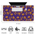 thumbnail image 5 of Long Mouse Pads for Desk,Halloween Witch Hat Bat Pattern Desk Mats on Top Of Desks, Desk Mouse Pad Extra Large with 3mm Non-Slip Base and Stitched Edge for Gaming,Office,Work,Home 47.3x23.6in, 5 of 5
