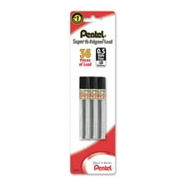 Pentel® Super Hi-Polymer® Leads, 0.5 mm, 2B, 12 Leads Per Tube, Pack Of 3 Tubes