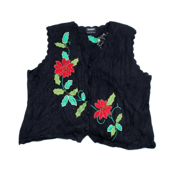 Vintage One of a kind Ugly Christmas Holiday Sweater Vest - Small