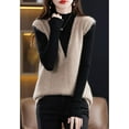 thumbnail image 3 of Maydear Women's Crop V Neck Knitwear Tank Tops, Casual Sleeveless Pullover Sweater, 3 of 5