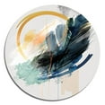 thumbnail image 3 of Designart "Lively Dance of Tropical Foliage I" Floral Leaves Round Metal Art, 3 of 5