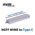 thumbnail image 3 of Tignapoo Boîtier Compact M.2 NVME vers USB-C SSD pour PCI-E SSDs, Alliage d'Aluminium, Plug & Play, Transfert de Données Haute Vitesse, Supporte Protocole NVME, Design Durable et Portable, 3 of 6