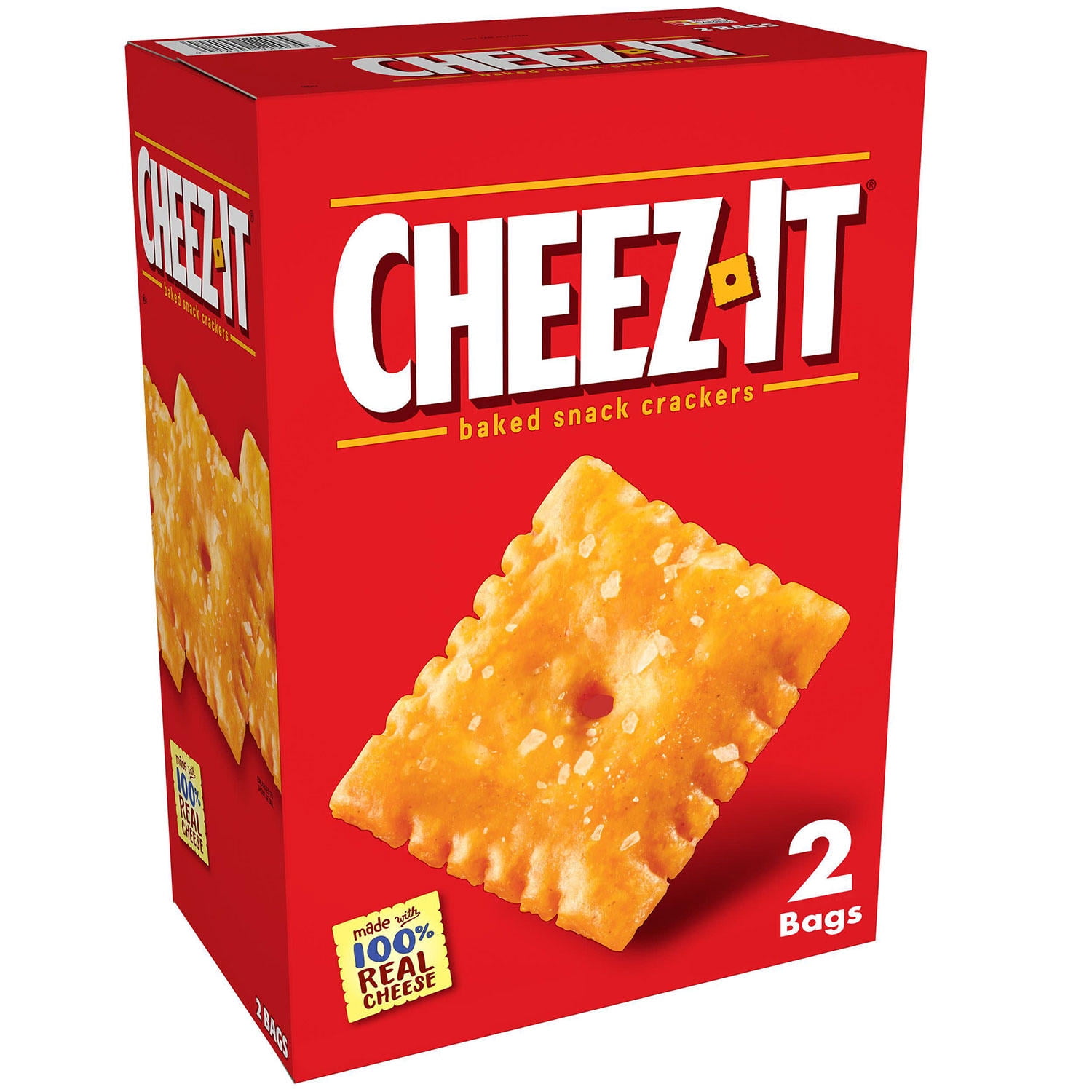 Cheez-It Original Baked Cheese Crackers, Real Snacks, (24 oz, 2 Ct)