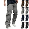 thumbnail image 5 of Chiccall Mens Cargo Pants Drawstring Casual Hiking Pants Loose Elastic Waist Summer Sweatpants with Pockets Dark Gray 2XL, 5 of 5
