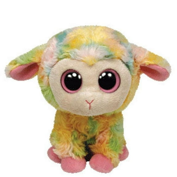 TY Beanie Boos - BLOSSOM the Multi-Color Lamb (Solid Eye Color) (Regular Size - 6 inch)