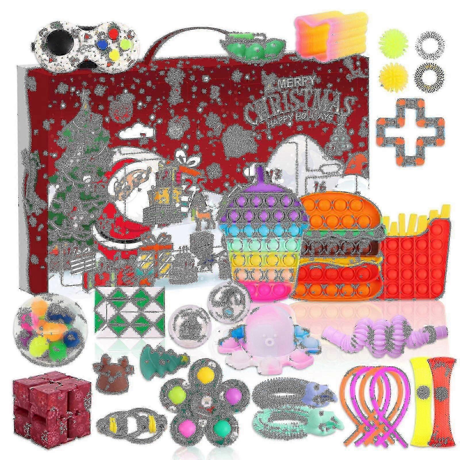 Christmas Advent Calendar Gift Fidget Toys 24 Days Pack Set Anti Stress ...