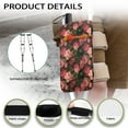 thumbnail image 6 of COEQINE Pink Flower Crutch Pouch Crutches Accessories Bag Crutch Carrying Pouch Easy to Install Crutch Travel Pouch with Key and Wallet Hanging Pouch for Women Men, 6 of 7
