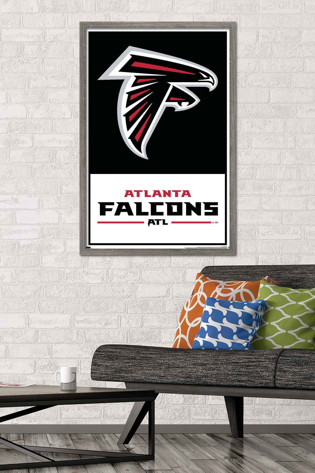 NFL Atlanta Falcons - Logo 21 Wall Poster, 22.375" x 34", Framed
