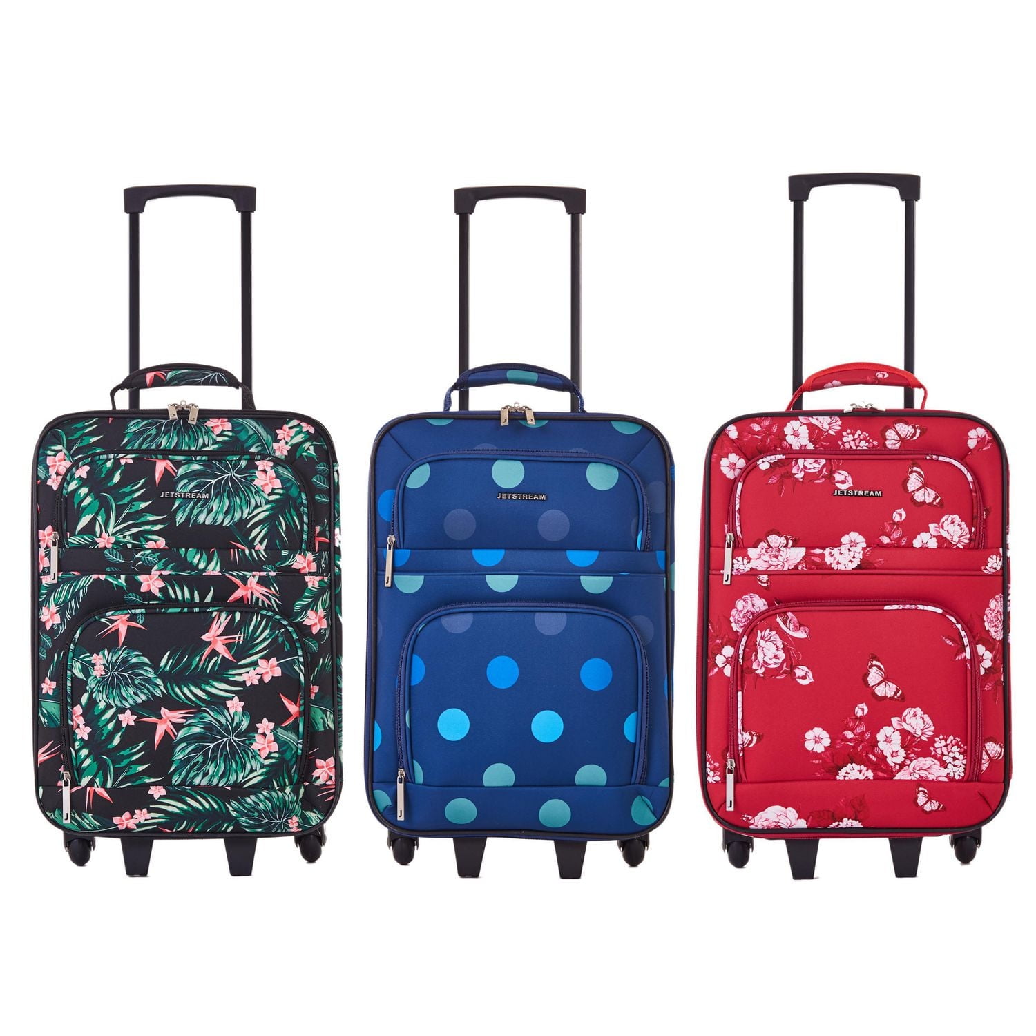 Jetstream Softside Carry-On Luggage, Carry On Approved Rolling Suitcase, Carry On Cabin Luggage with Wheels