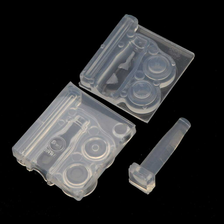 Handmade Mini Hollow Milk Bottles Cup Straw Silicone Resin Molds Craft Tools