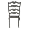 thumbnail image 5 of Weston Home Farmhouse French Ladder Back Wood Dining Side Chairs, Antique Grey (Set of 2), 5 of 7