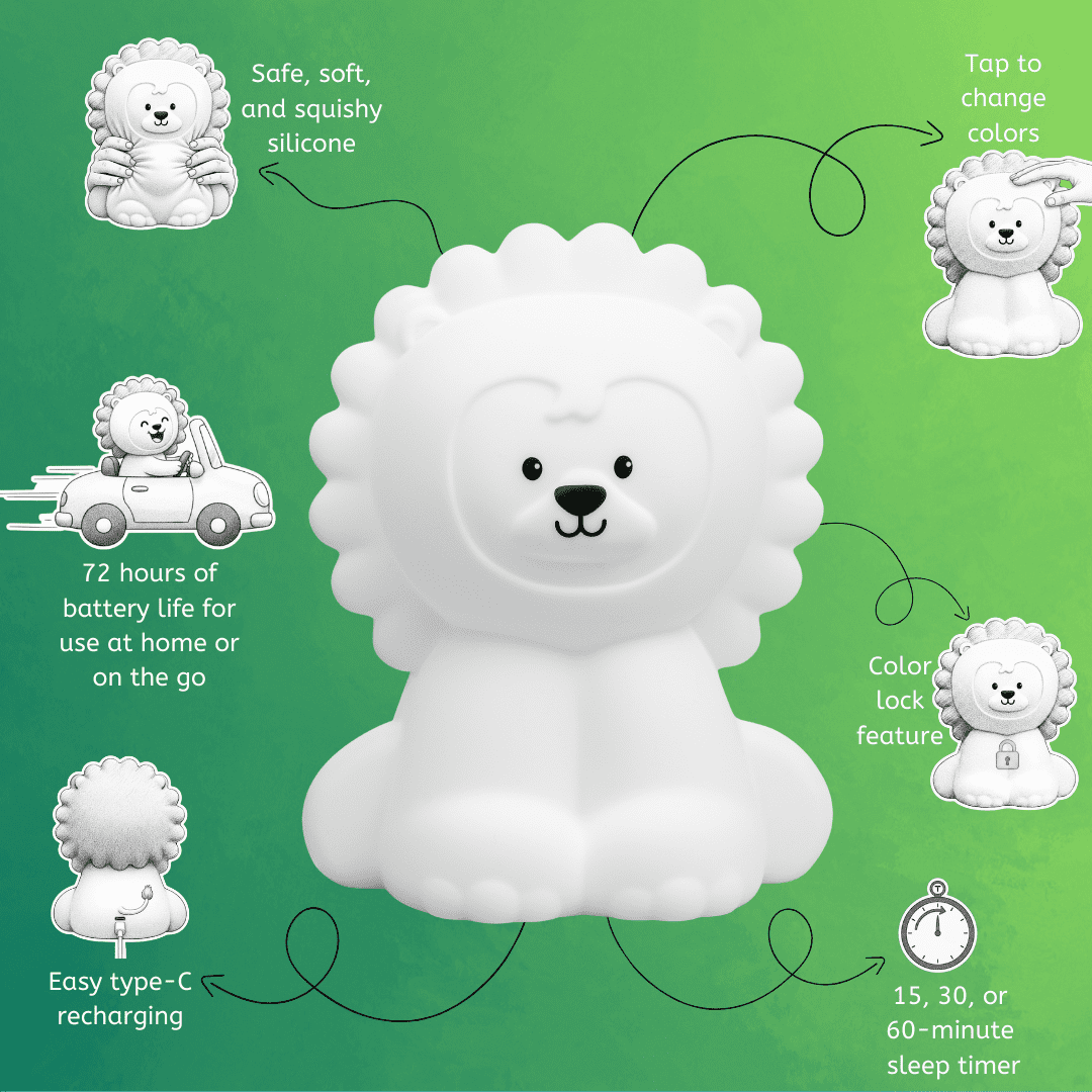 LumiPets Lion LED Night Light