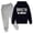 Light Gray*, variant on RUTAYY Boys 2 Piece Casual Set Letter Print Long Sleeve Hoodies Elastic Waist Jogger Pants Kids Daily Outfit Black