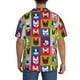 thumbnail image 3 of Fotbe Colorful Bulldog Camisa Estampada de Manga Corta para Hombre, Casual de Verano, Estilo Playero, Sin Arrugas-Medium, 3 of 5