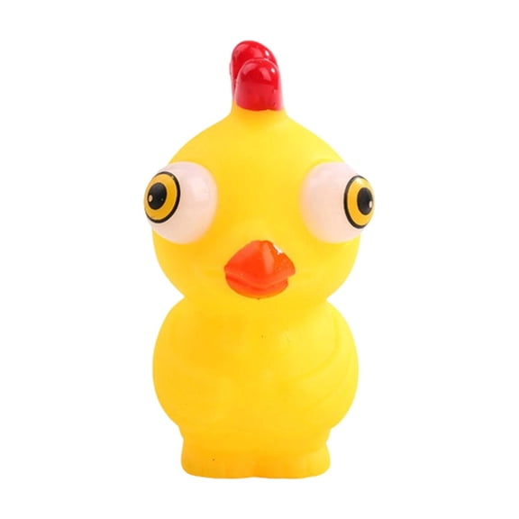Wizlet Easter Squeeze Big Eyes Toys, Bunny Chick Squeeze Toys for Kids Girls Boys Easter Basket Stuffers Party Favors Gifts - Yellow