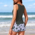 thumbnail image 5 of Erwazi Tankini Swimsuits for Women Two Piece Swim Top Shorts Tummy Control Bathing Suits Floral Modest Swimwear, 5 of 9