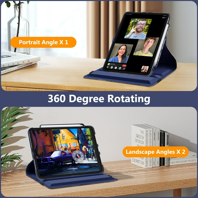 Fintie Magnetic Stand Case For IPad Air 13-inch  M3  2025,  M2  2024 Multiple Angles Shockproof Tpu Cover With Pencil Holder Black