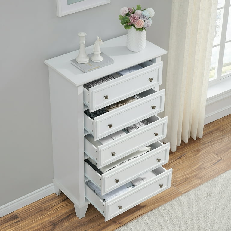princess polly baby blue dress Riano 5-Drawer Narrow Chest, Black main image 1