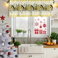 thumbnail image 6 of 2 Pack Valances for Windows, Bee Daisy Window Valances for Living Room/Bedroom/Bathroom, Botanical Eucalyptus Leaves Spring Love Yellow Light Filtering Kitchen Curtain Valance 42"W x12" L, 6 of 9