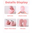 thumbnail image 6 of Baby Sock Shoes 3 Pack Boys Girls Walking Shoes Infant Slippers Non-Slip Soft Rubber Sole Lightweight Walking Shoes Pink Khaki Gray, 6 of 6