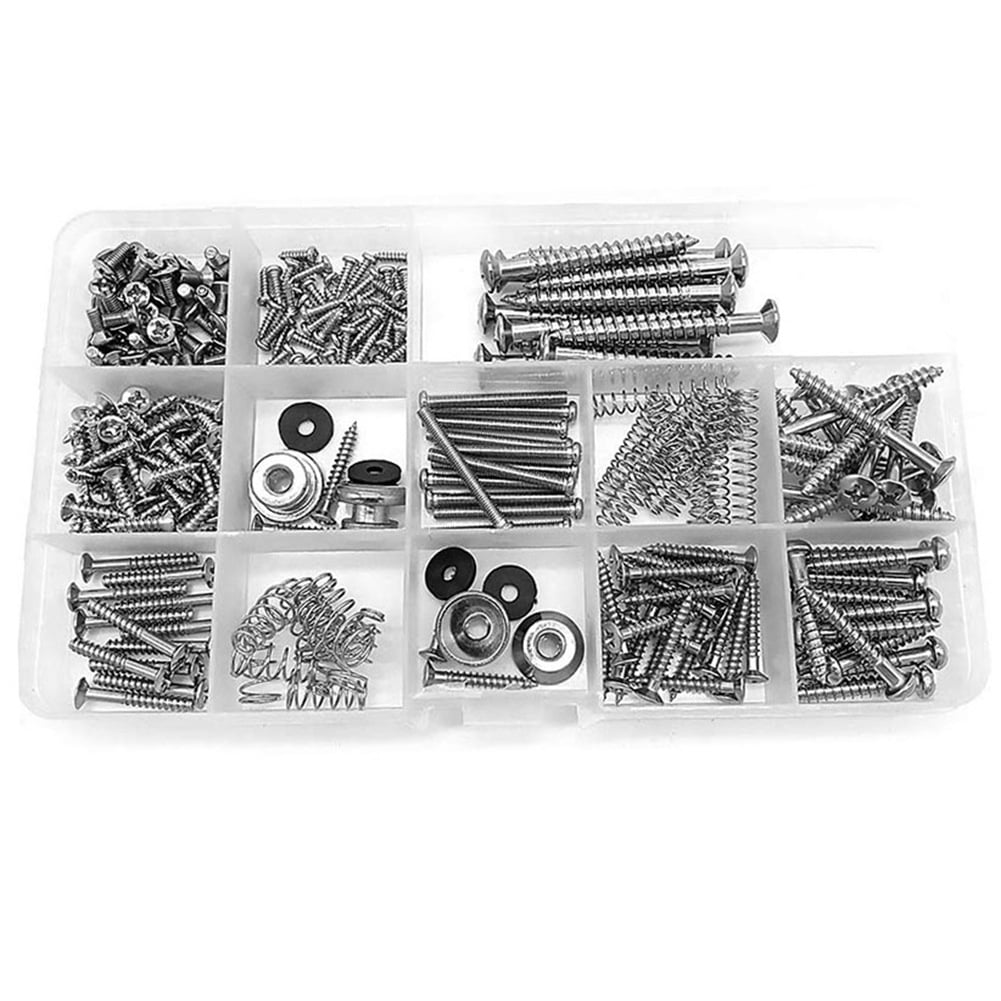 Stainless Steel Electric Guitar Screw Kit Tool With Springs For Electric Guitar Bridge Pickup Pick Guard Tuner Switch Neck Plate Accessories