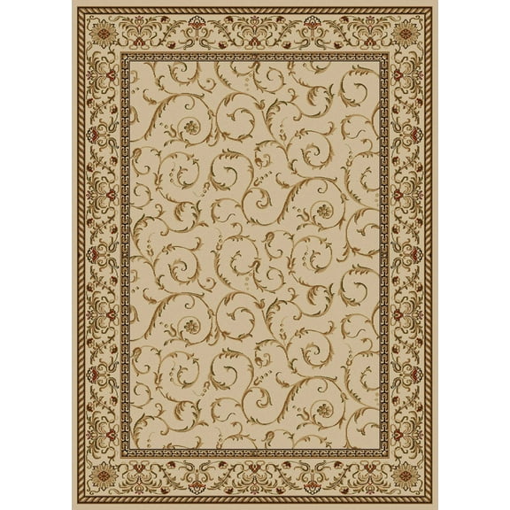 Vitaly Rafiqi Area Rug 1599 Ivory Italian Bordered 3' 3" x 4' 11" Rectangle