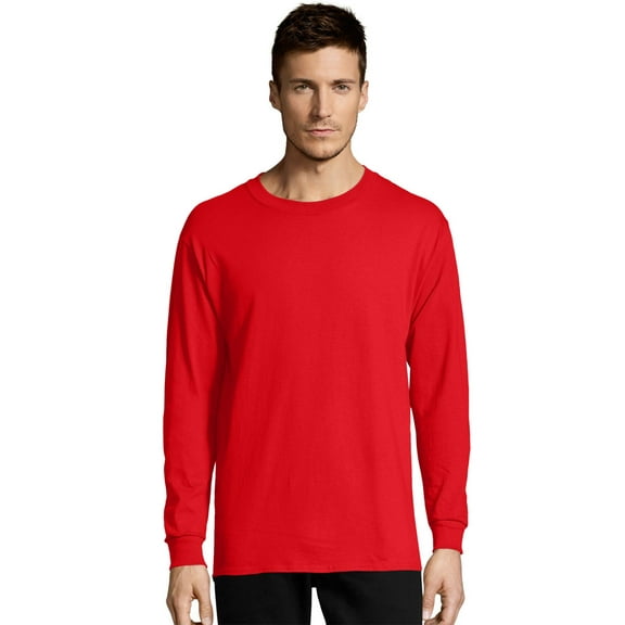 Hanes Mens 5.2 oz Comfortsoft Heavyweight T-Shirt, XL, Athletic Red, XL