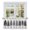 White, Charcoal, Granite, Slate Gray, variant on Pine Forest Kitchen Curtains 63 Inch Length, Contemporary Mist Gray Black Botanical Tiers Curtains for Living Room Berdoom Bathroom, Light Filtering Drapes Window Treatment 2 Panels 42"Wx63"L