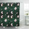 thumbnail image 1 of SUTTOM Trendy Seamless Pattern Spring Blossom Mood Tony Gold Waves Shower Curtain 66x72 inch, 1 of 1