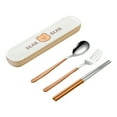 thumbnail image 1 of WHEANG 304 Stainless Steel Chopsticks Spoon Set Spoon Chopsticks Set Travel Dinnerware Three Piece Set, 1 of 3