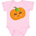 thumbnail image 3 of Inktastic Halloween Pumpkin, Trick or Treat, Smiling Pumpkin Boys or Girls Baby Bodysuit, 3 of 5