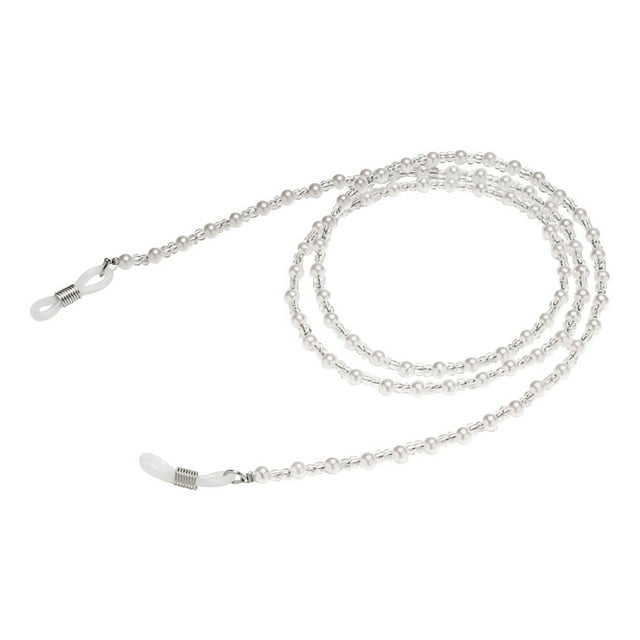 Eyeglasses Retainer Chain Reading Glasses Sunglass Beaded Rope retainer chain eyeglass Eyewear Strap Holder Decoration, White