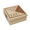 thumbnail image 1 of Yay Triangles Fun Text Square Rubber Stamp Stamping Scrapbooking Crafting - Small 1.25in, 1 of 7