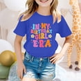 thumbnail image 2 of JUMEYU Shirts for Girls Cute Birthday Girl Shirt Toddler Baby Girls Birthday T-Shirt 1T 2T (Blue,1-2 Years), 2 of 4
